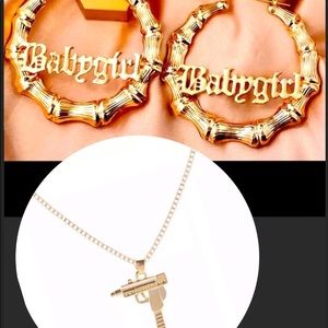 Earrings and necklace set